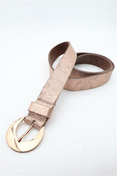 חגורת עור מוזהבות מנצנצת- S-M